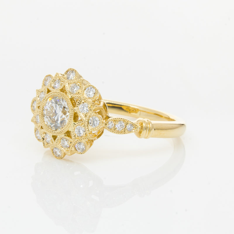 18ct Yellow Gold .50ct Diamond Mayfair Ring-Ring-Walker & Hall