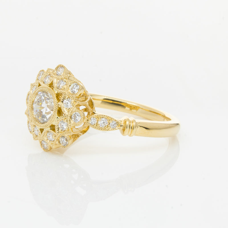 18ct Yellow Gold .50ct Diamond Mayfair Ring-Ring-Walker & Hall