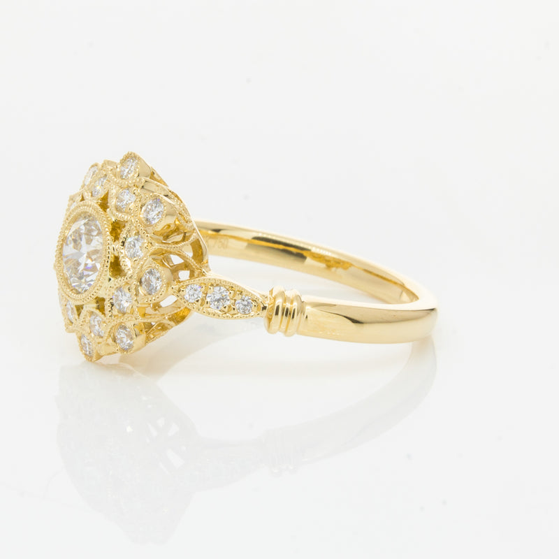 18ct Yellow Gold .50ct Diamond Mayfair Ring-Ring-Walker & Hall