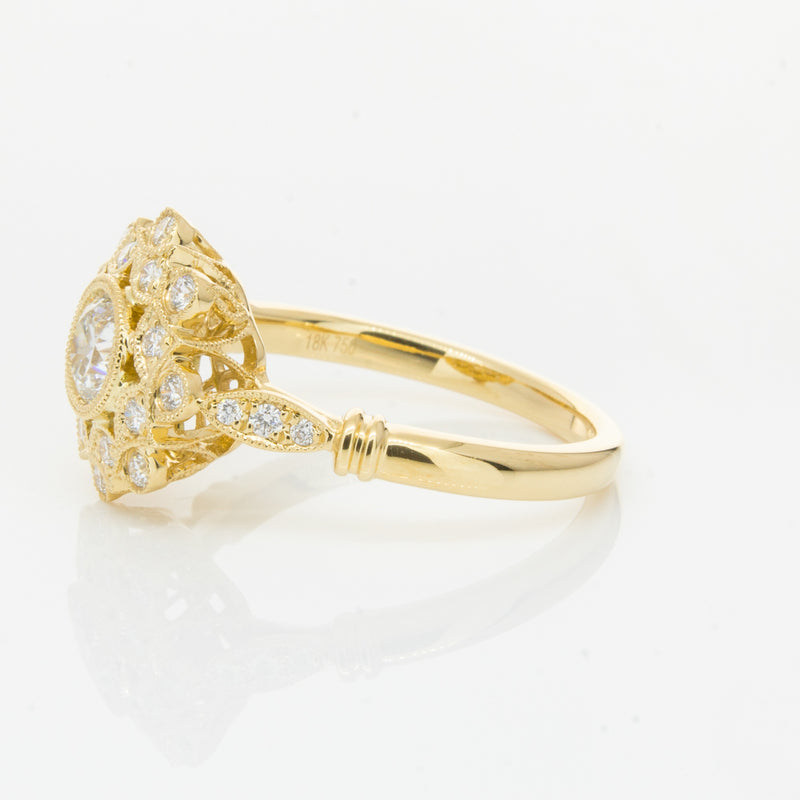 18ct Yellow Gold .50ct Diamond Mayfair Ring-Ring-Walker & Hall