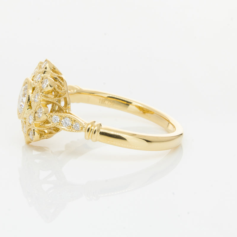 18ct Yellow Gold .50ct Diamond Mayfair Ring-Ring-Walker & Hall