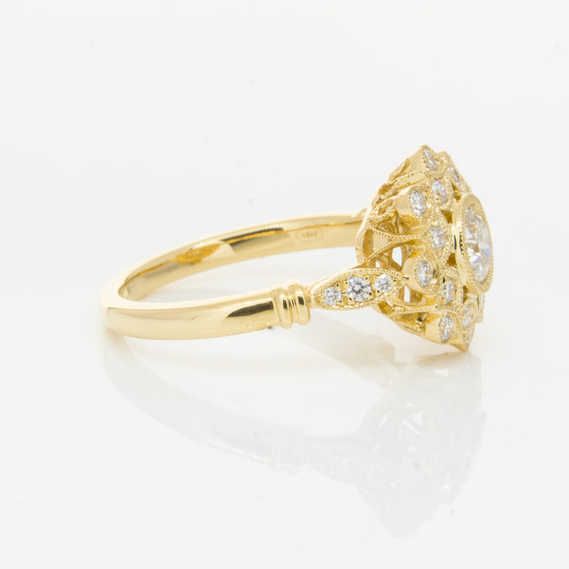 18ct Yellow Gold .50ct Diamond Mayfair Ring-Ring-Walker & Hall