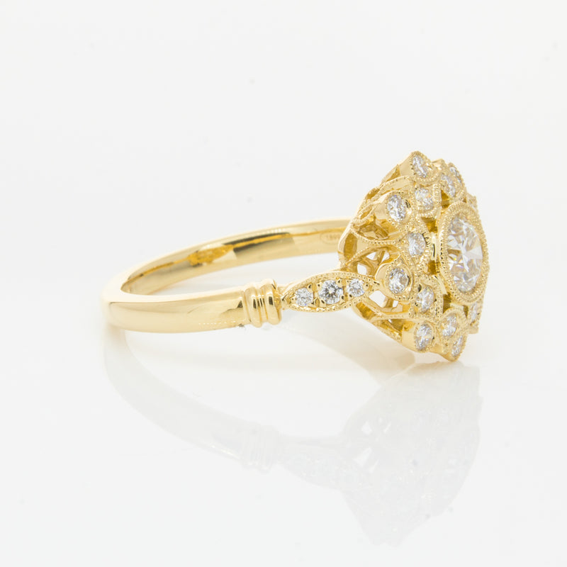 18ct Yellow Gold .50ct Diamond Mayfair Ring-Ring-Walker & Hall