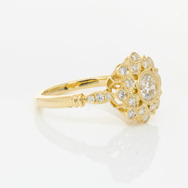 18ct Yellow Gold .50ct Diamond Mayfair Ring-Ring-Walker & Hall