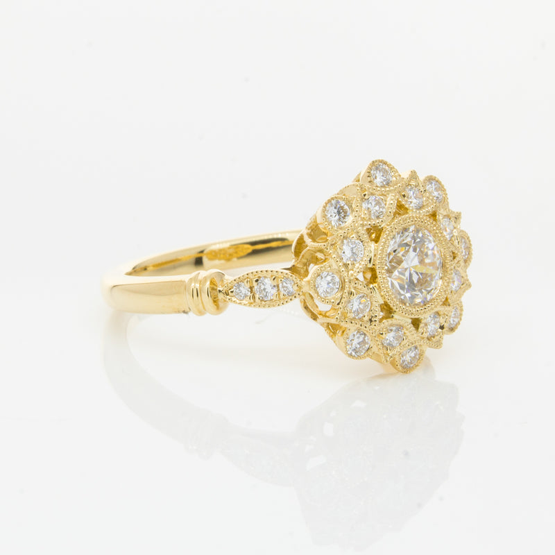 18ct Yellow Gold .50ct Diamond Mayfair Ring-Ring-Walker & Hall