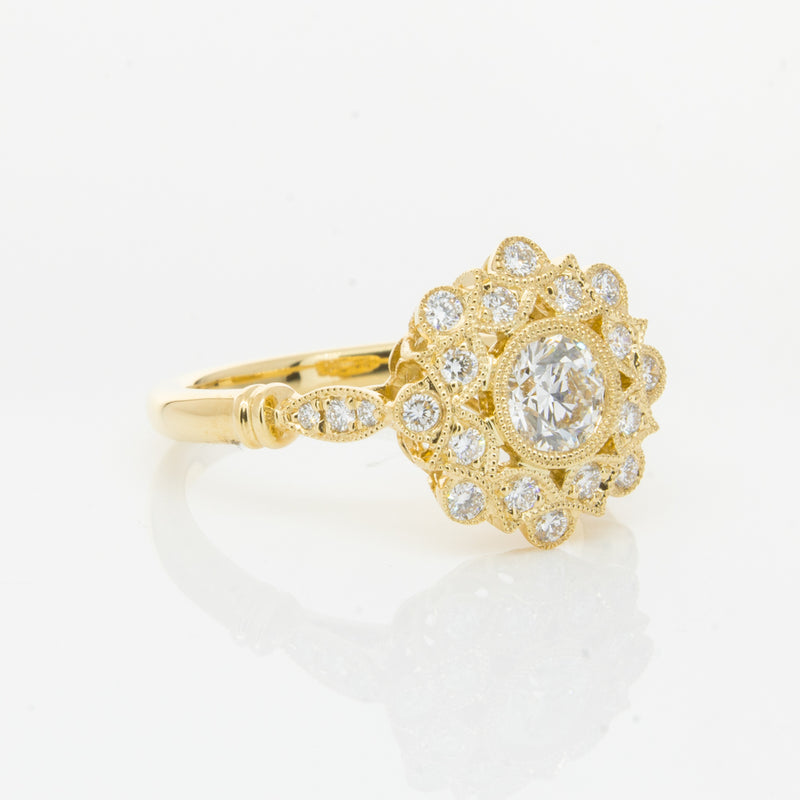 18ct Yellow Gold .50ct Diamond Mayfair Ring-Ring-Walker & Hall