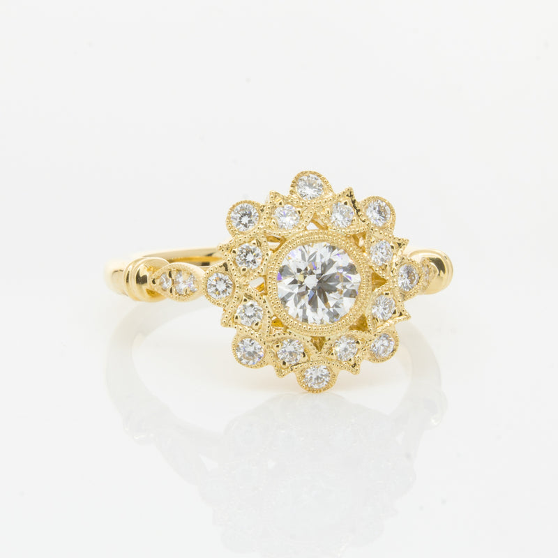 18ct Yellow Gold .50ct Diamond Mayfair Ring-Ring-Walker & Hall