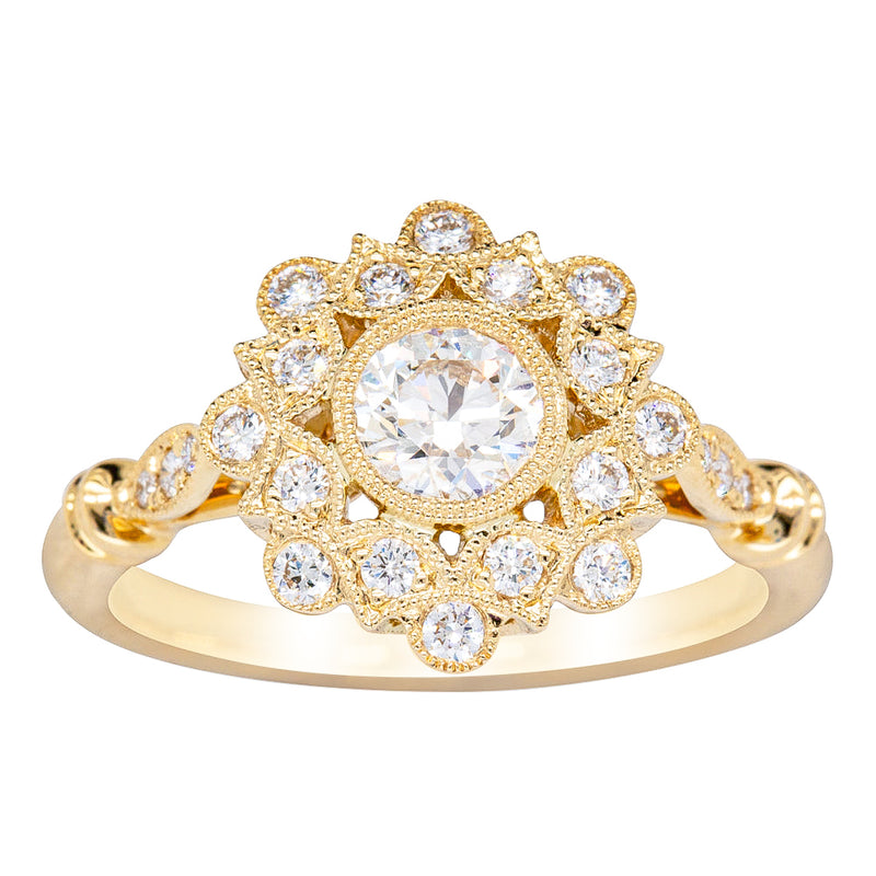 18ct Yellow Gold .50ct Diamond Mayfair Ring-Ring-Walker & Hall