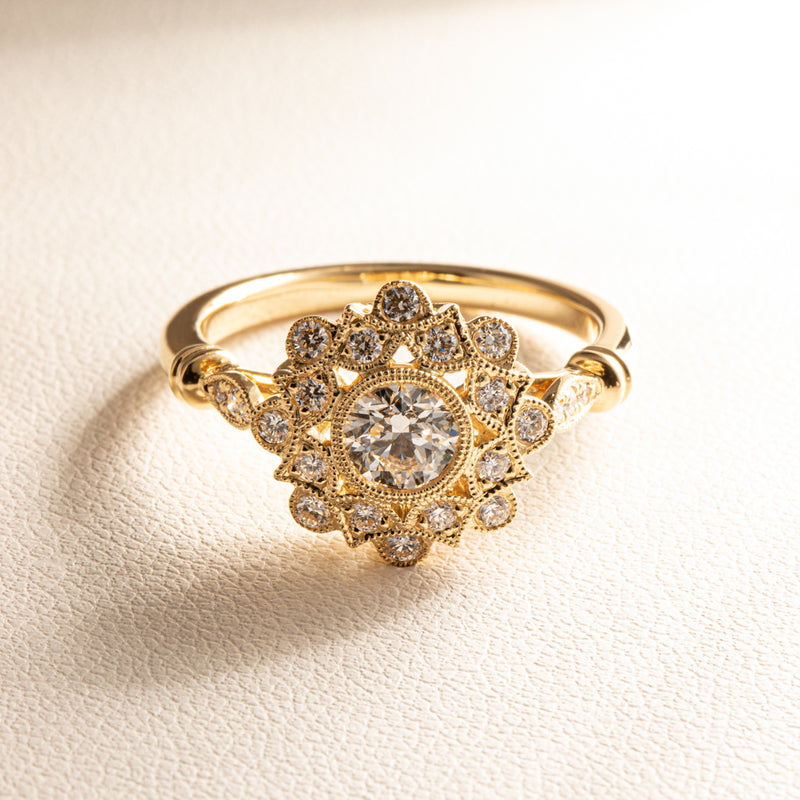 18ct Yellow Gold .50ct Diamond Mayfair Ring-Ring-Walker & Hall