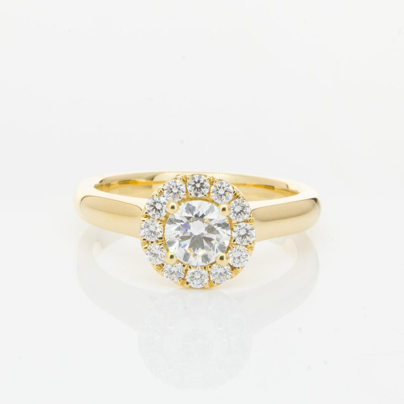 18ct Yellow Gold .50ct Diamond Eclipse Ring-Ring-Walker & Hall