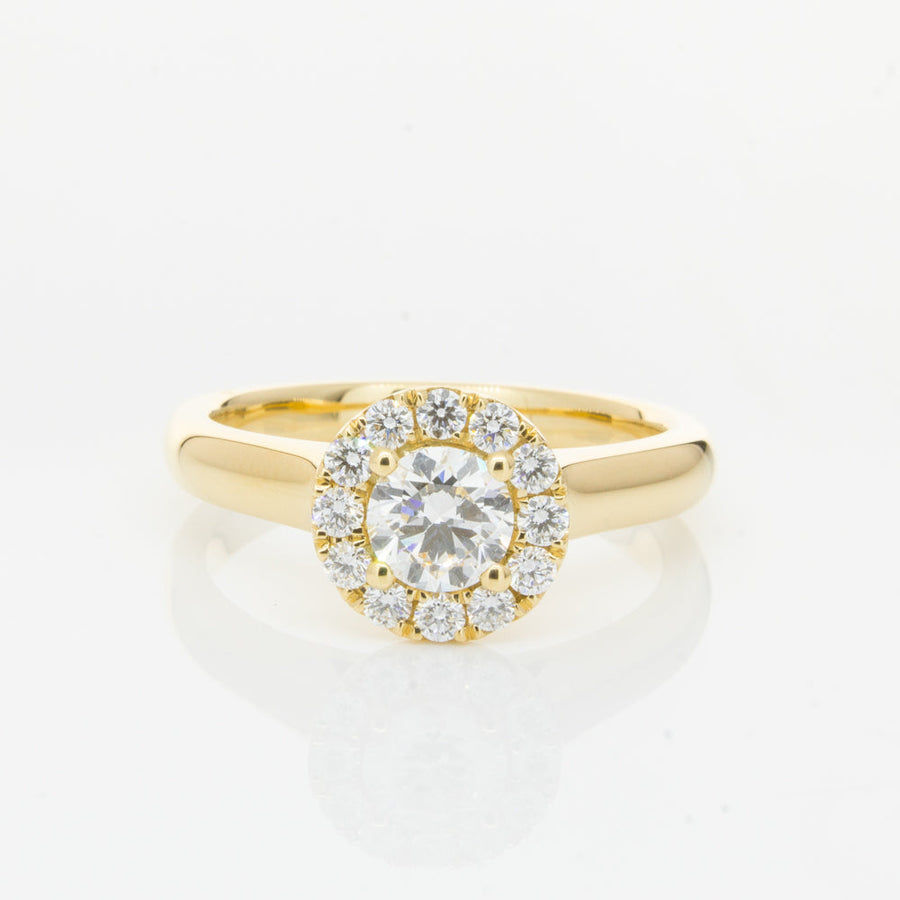 18ct Yellow Gold .50ct Diamond Eclipse Ring-Ring-Walker & Hall