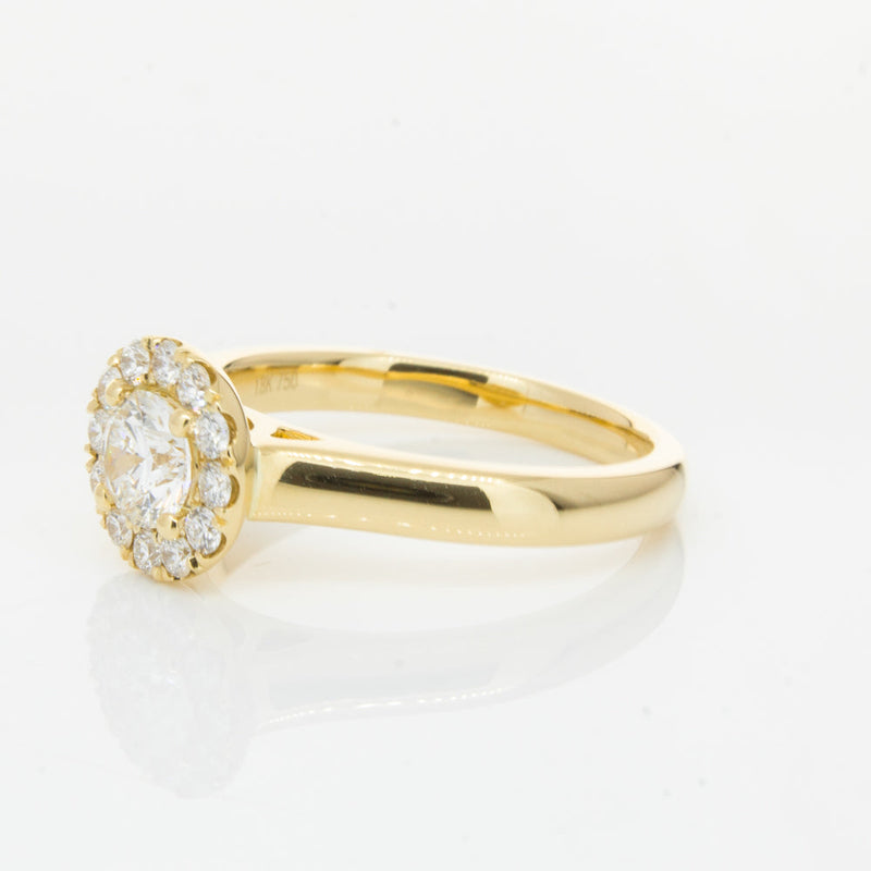 18ct Yellow Gold .50ct Diamond Eclipse Ring-Ring-Walker & Hall