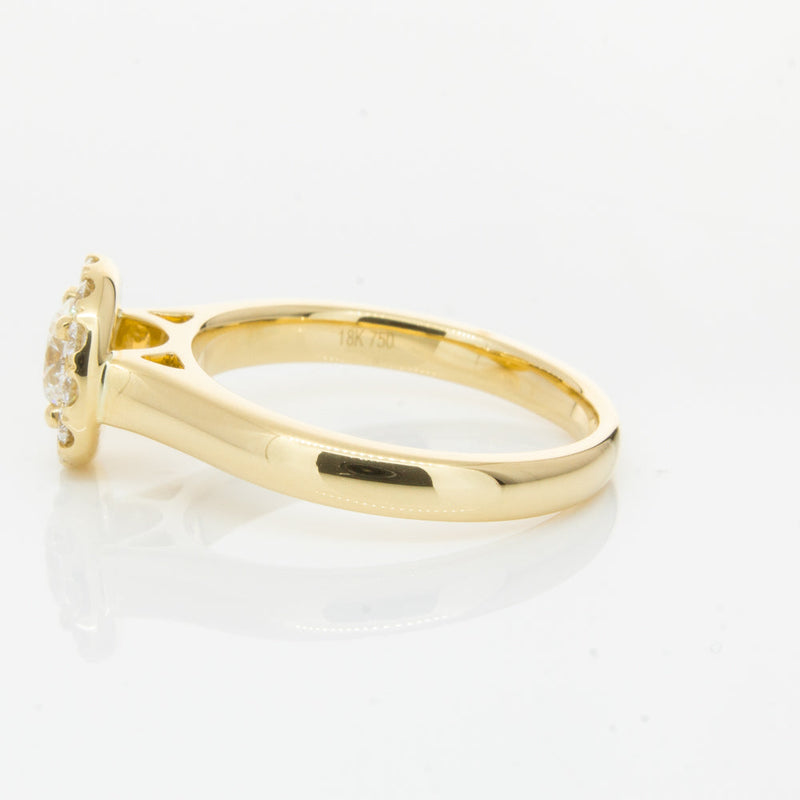 18ct Yellow Gold .50ct Diamond Eclipse Ring-Ring-Walker & Hall