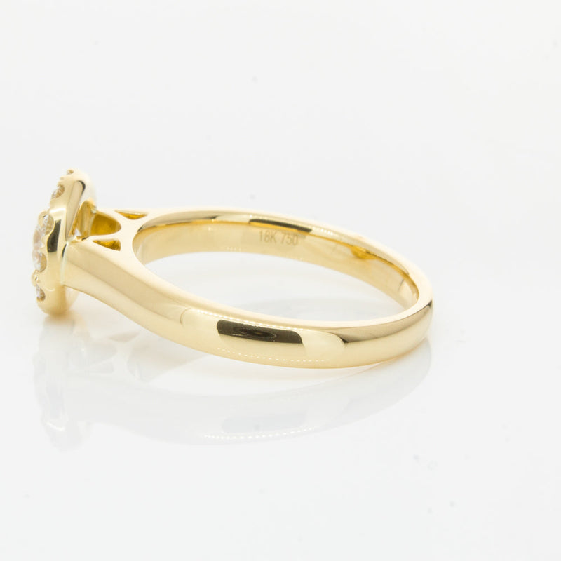 18ct Yellow Gold .50ct Diamond Eclipse Ring-Ring-Walker & Hall
