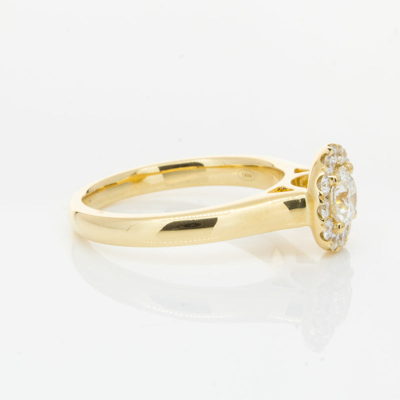 18ct Yellow Gold .50ct Diamond Eclipse Ring-Ring-Walker & Hall