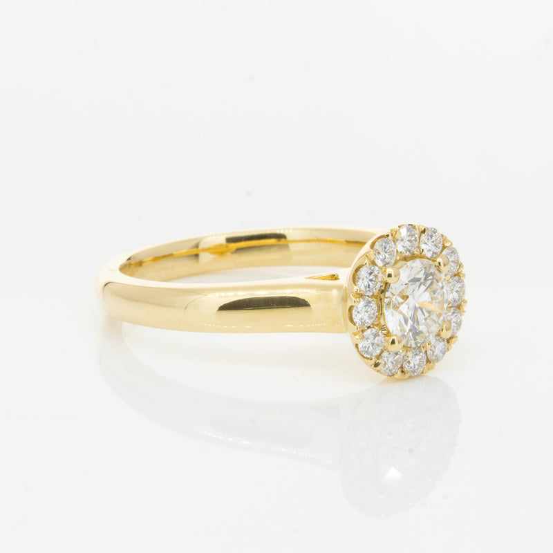 18ct Yellow Gold .50ct Diamond Eclipse Ring-Ring-Walker & Hall