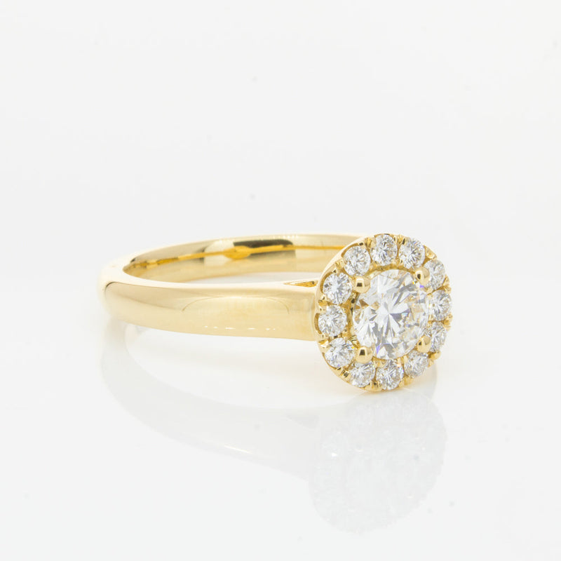 18ct Yellow Gold .50ct Diamond Eclipse Ring-Ring-Walker & Hall
