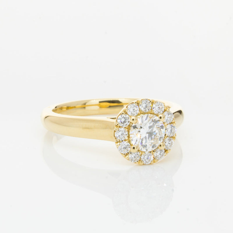 18ct Yellow Gold .50ct Diamond Eclipse Ring-Ring-Walker & Hall