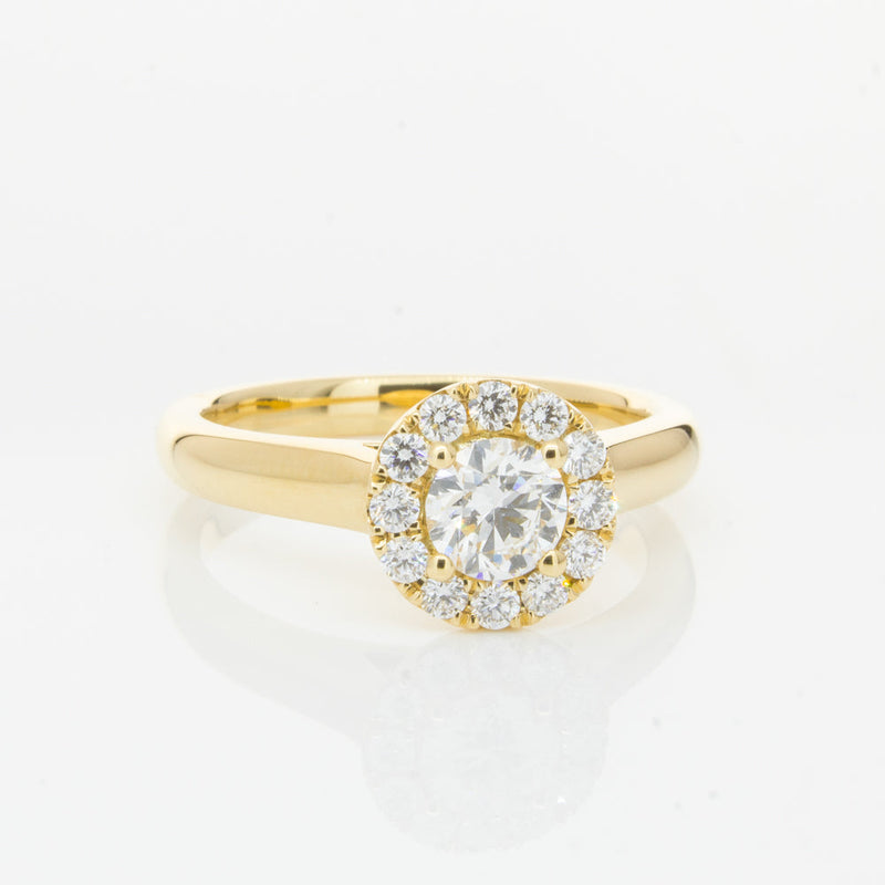18ct Yellow Gold .50ct Diamond Eclipse Ring-Ring-Walker & Hall