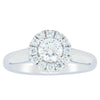 18ct White Gold .51ct Diamond Eclipse Ring-Ring-Walker & Hall