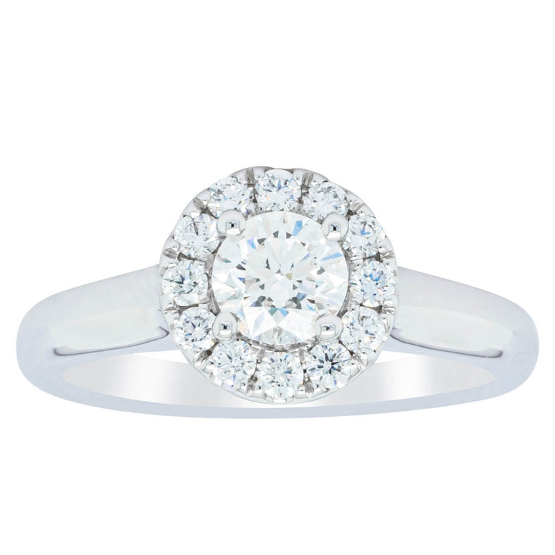 18ct White Gold .51ct Diamond Eclipse Ring-Ring-Walker & Hall