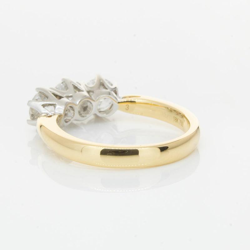 18ct Yellow Gold 1.52ct Diamond Trilogy Ring-Ring-Walker & Hall