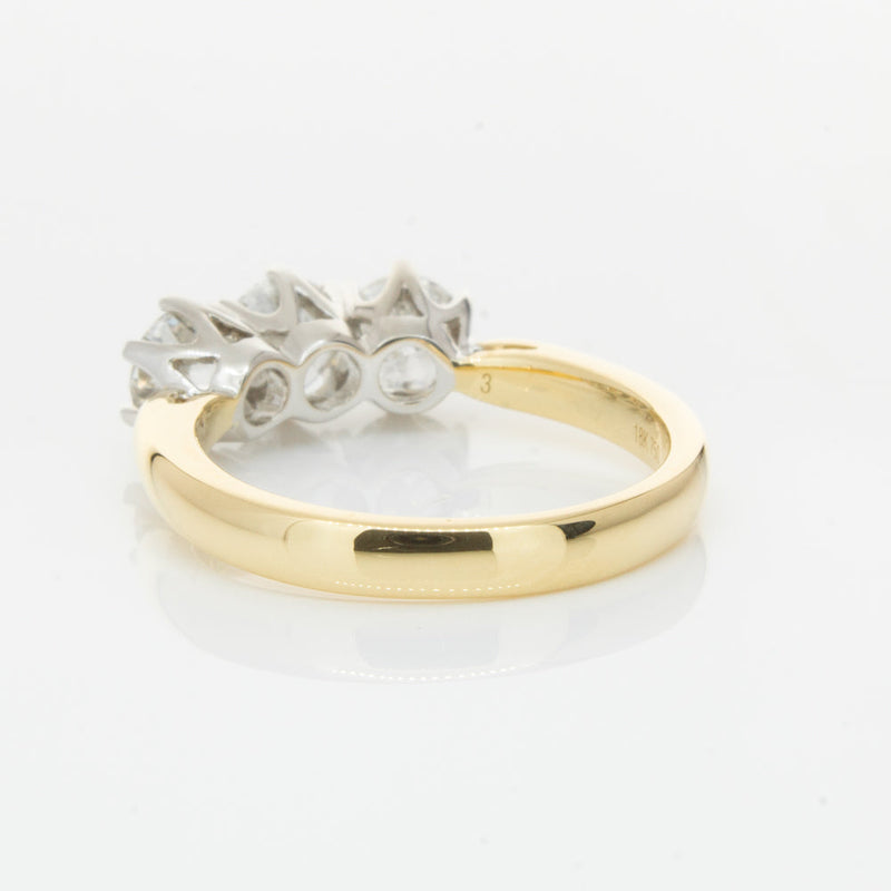 18ct Yellow Gold 1.52ct Diamond Trilogy Ring-Ring-Walker & Hall