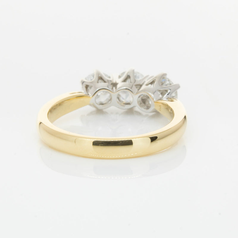 18ct Yellow Gold 1.52ct Diamond Trilogy Ring-Ring-Walker & Hall