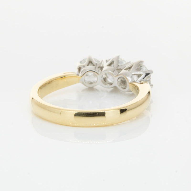 18ct Yellow Gold 1.52ct Diamond Trilogy Ring-Ring-Walker & Hall