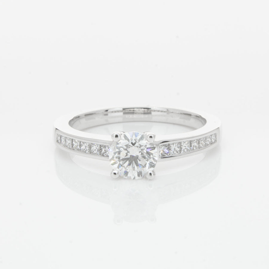 18ct White Gold .70ct Diamond Riviera Ring-Ring-Walker & Hall