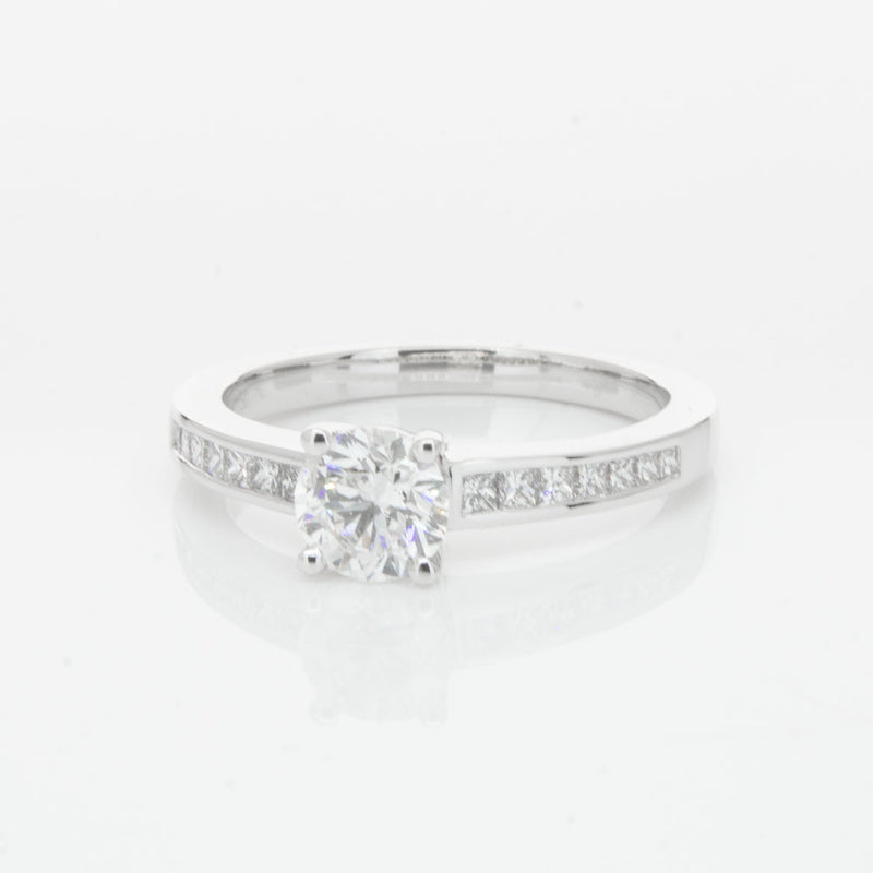 18ct White Gold .70ct Diamond Riviera Ring-Ring-Walker & Hall