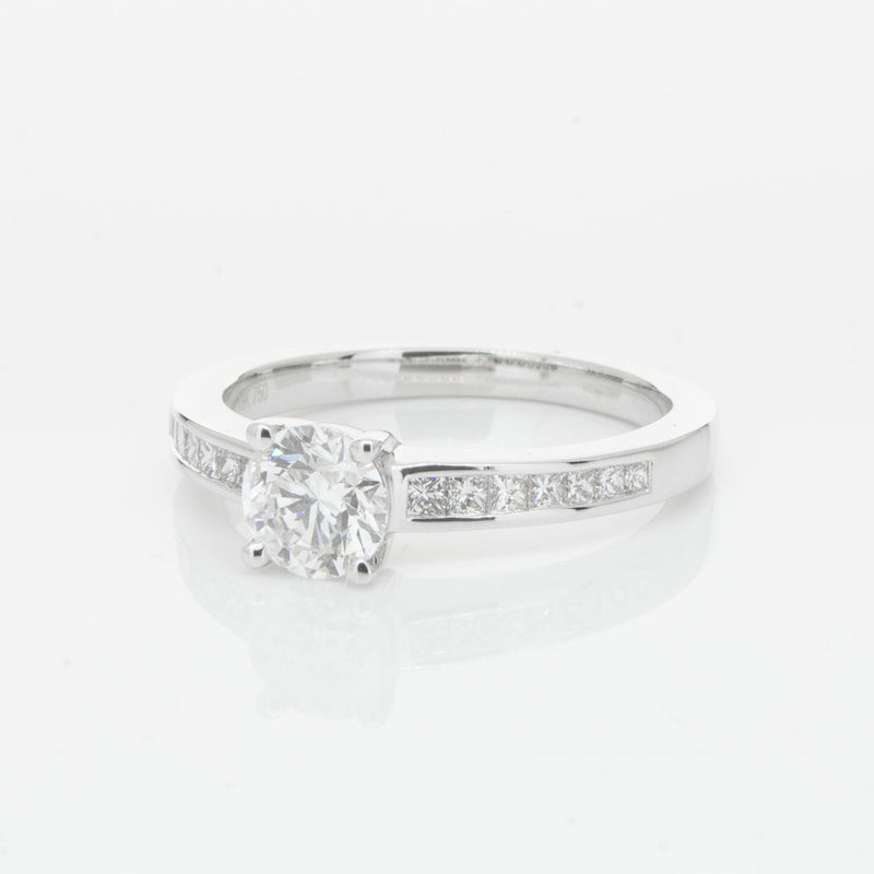 18ct White Gold .70ct Diamond Riviera Ring-Ring-Walker & Hall