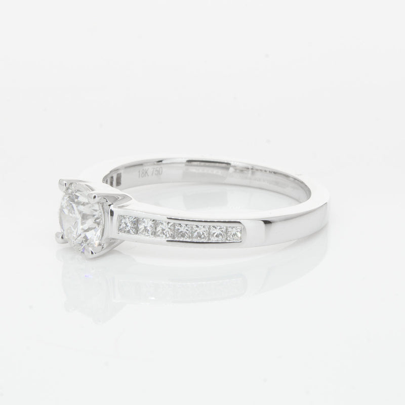 18ct White Gold .70ct Diamond Riviera Ring-Ring-Walker & Hall