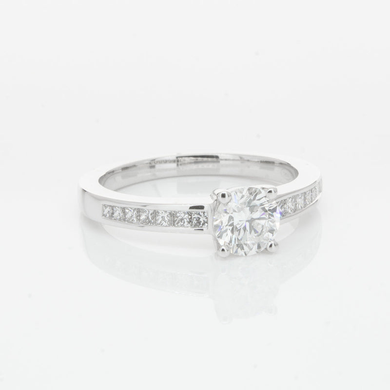 18ct White Gold .70ct Diamond Riviera Ring-Ring-Walker & Hall