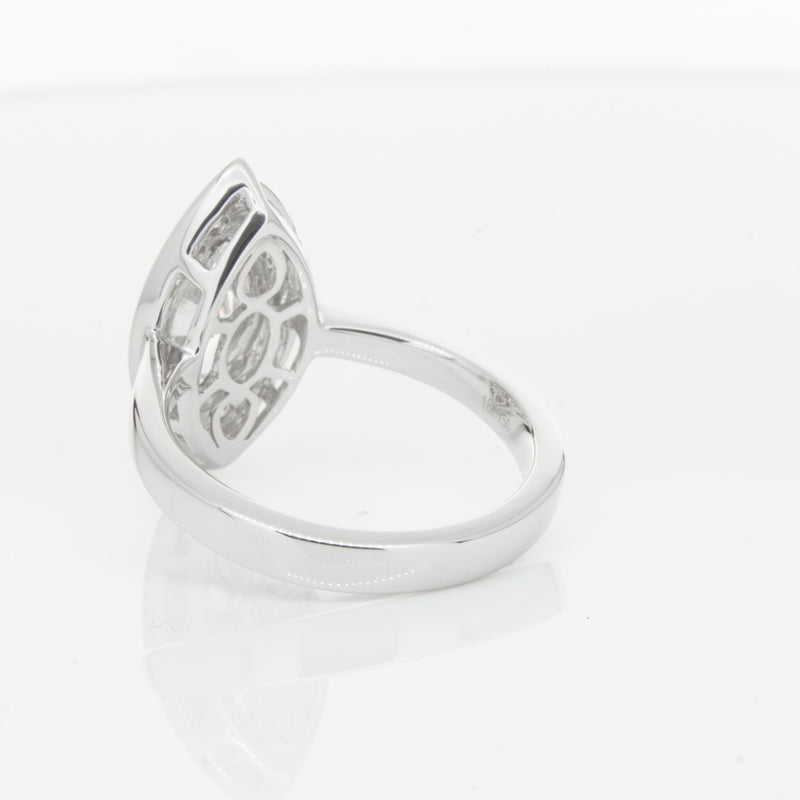 18ct White Gold 1.00ct Marquise Diamond Ring-Ring-Walker & Hall