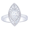 18ct White Gold 1.00ct Marquise Diamond Ring-Ring-Walker & Hall