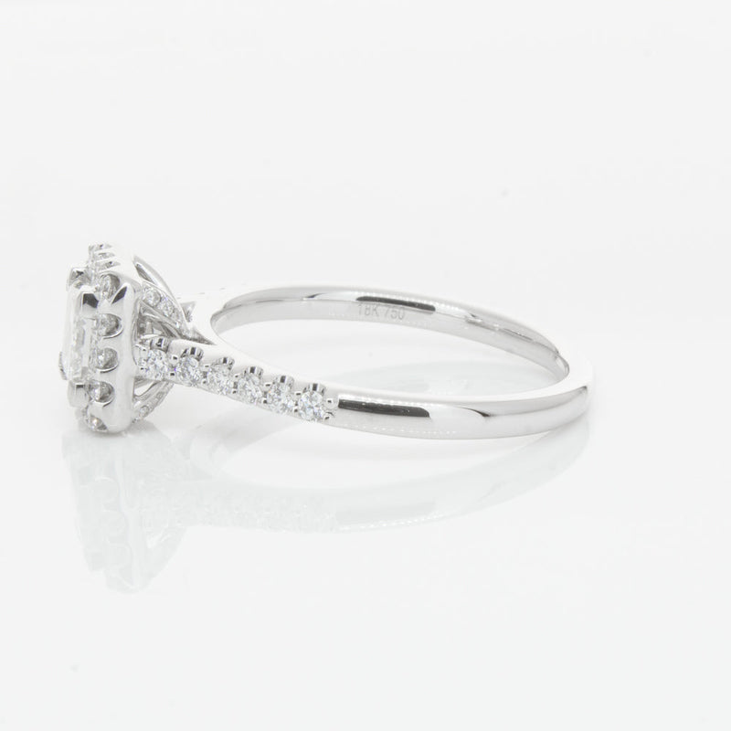 18ct White Gold .70ct Princess Cut Diamond Manhattan Ring-Ring-Walker & Hall