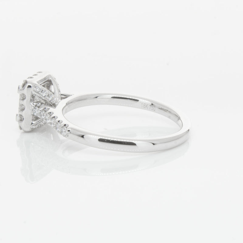 18ct White Gold .70ct Princess Cut Diamond Manhattan Ring-Ring-Walker & Hall