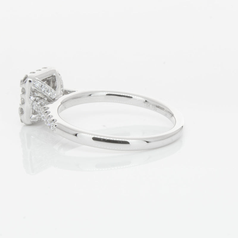 18ct White Gold .70ct Princess Cut Diamond Manhattan Ring-Ring-Walker & Hall