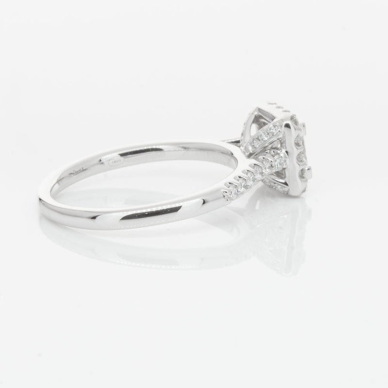 18ct White Gold .70ct Princess Cut Diamond Manhattan Ring-Ring-Walker & Hall