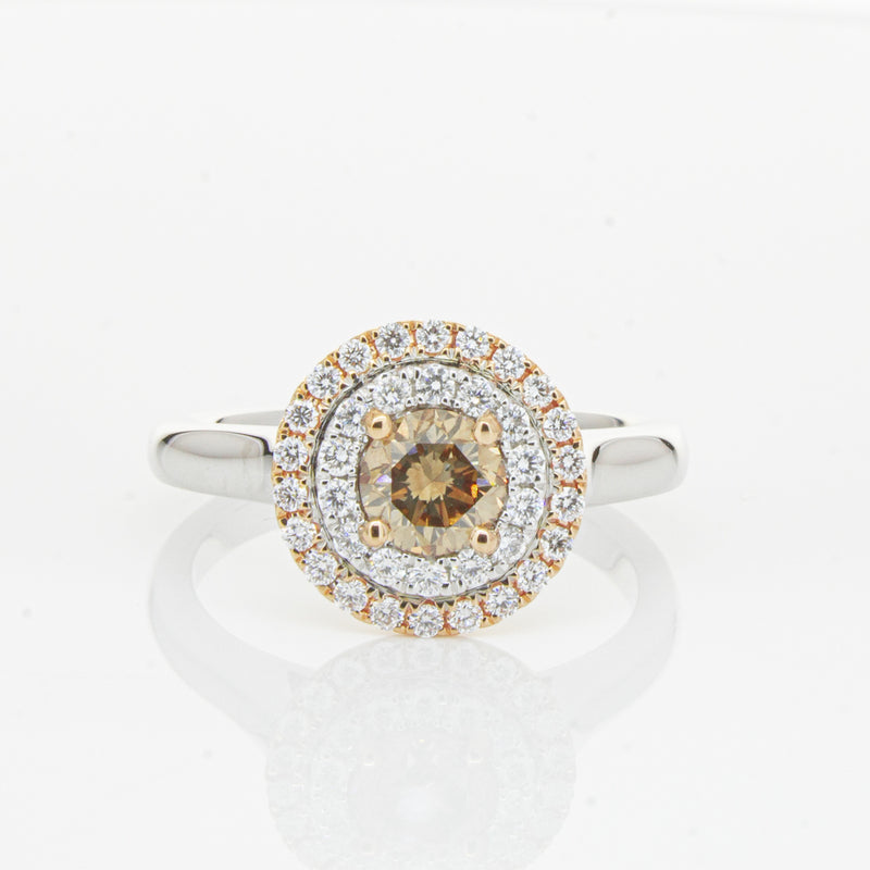 18ct White Gold .61ct Mocha Diamond Karnak Ring-Ring-Walker & Hall