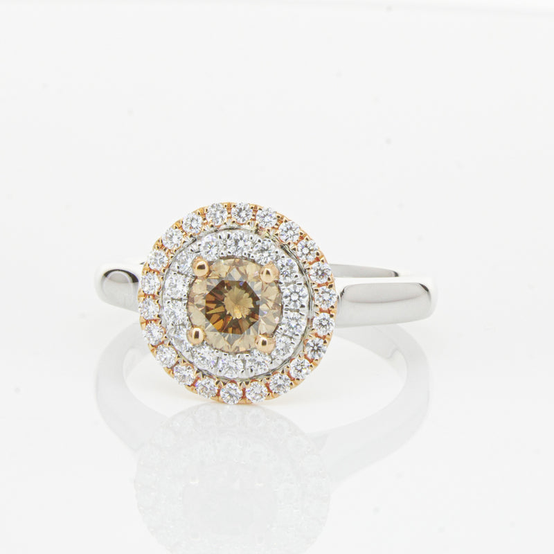 18ct White Gold .61ct Mocha Diamond Karnak Ring-Ring-Walker & Hall