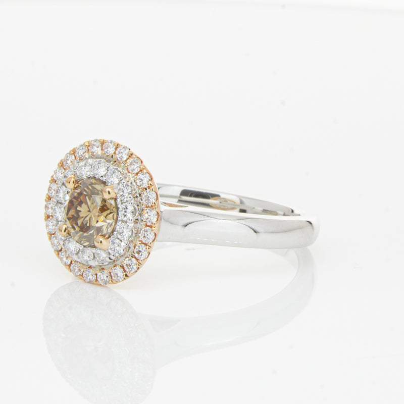 18ct White Gold .61ct Mocha Diamond Karnak Ring-Ring-Walker & Hall