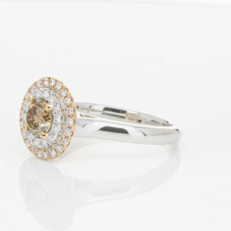 18ct White Gold .61ct Mocha Diamond Karnak Ring-Ring-Walker & Hall