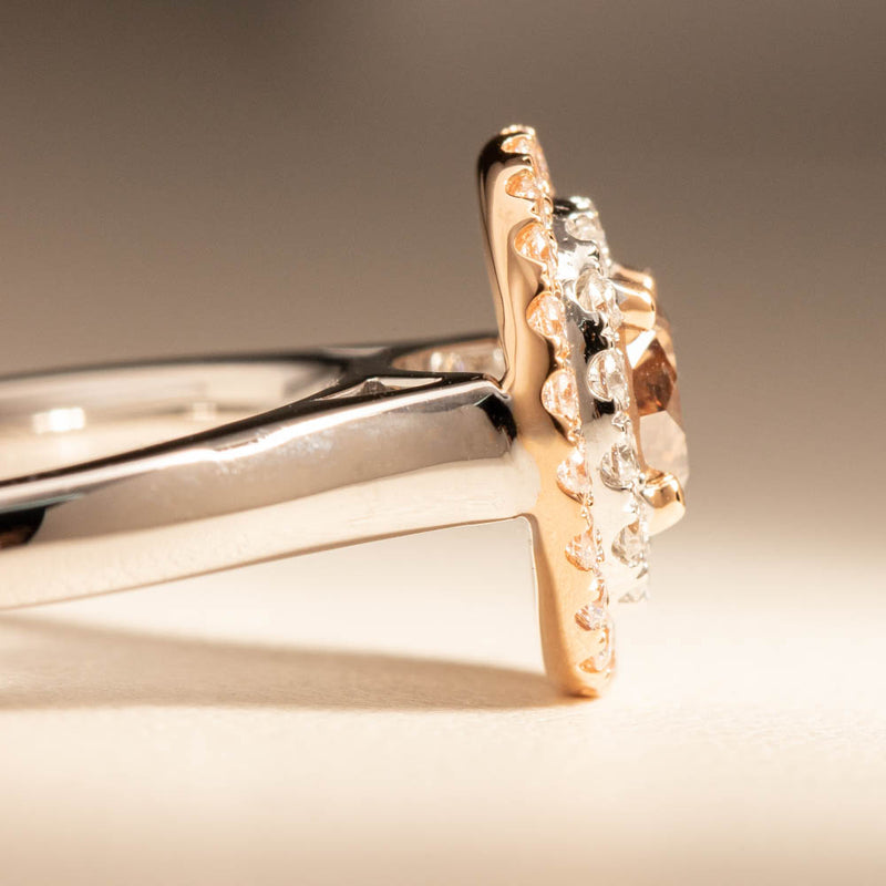 18ct White Gold .61ct Mocha Diamond Karnak Ring-Ring-Walker & Hall