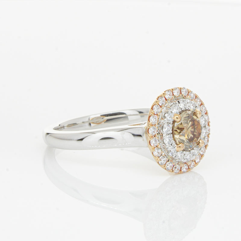 18ct White Gold .61ct Mocha Diamond Karnak Ring-Ring-Walker & Hall