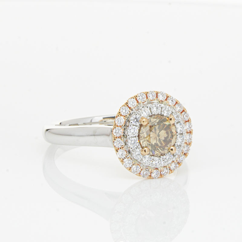 18ct White Gold .61ct Mocha Diamond Karnak Ring-Ring-Walker & Hall