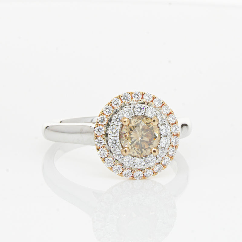 18ct White Gold .61ct Mocha Diamond Karnak Ring-Ring-Walker & Hall