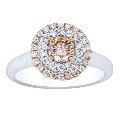 18ct White Gold .61ct Mocha Diamond Karnak Ring-Ring-Walker & Hall