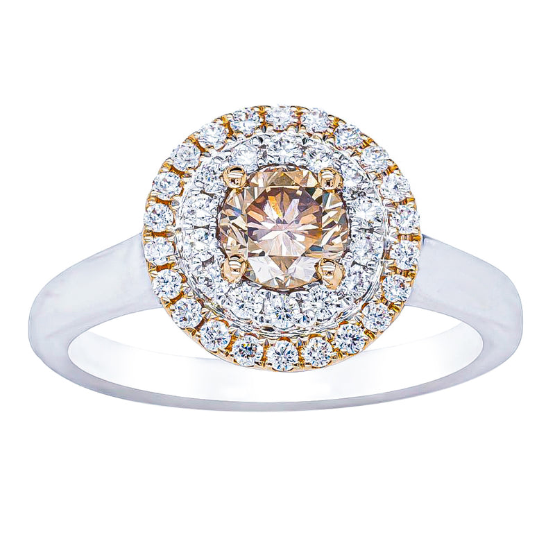 18ct White Gold .61ct Mocha Diamond Karnak Ring-Ring-Walker & Hall